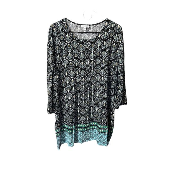 J.Jill size XL feather print Tunic tip. - Picture 1 of 9